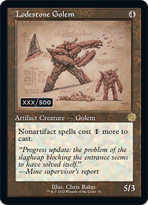 Lodestone Golem (Retro Schematic) (Serialized) [The Brothers' War Retro Artifacts] | Card Merchant Takapuna