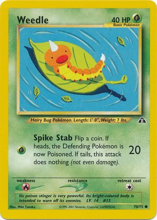 Weedle (70/75) [Neo Discovery Unlimited] | Card Merchant Takapuna