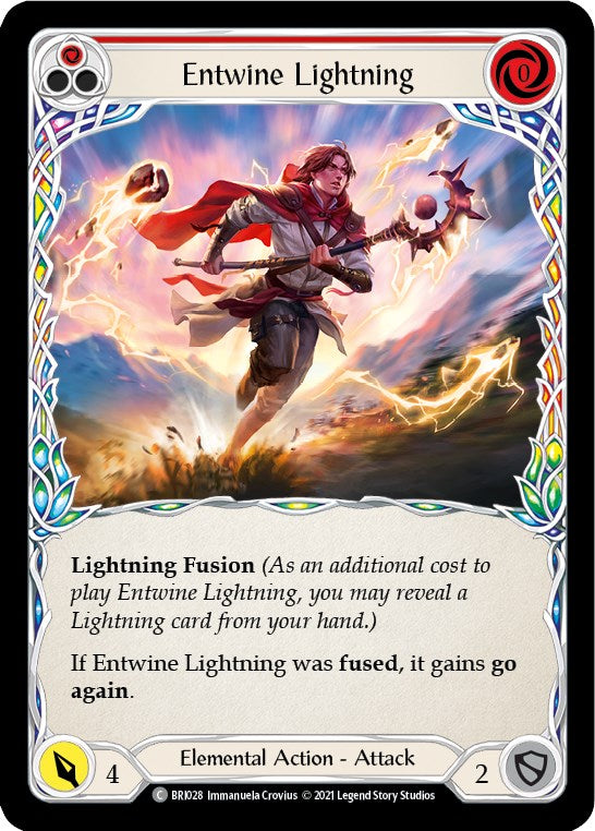 Entwine Lightning (Red) [BRI028] (Tales of Aria Briar Blitz Deck)  1st Edition Normal | Card Merchant Takapuna