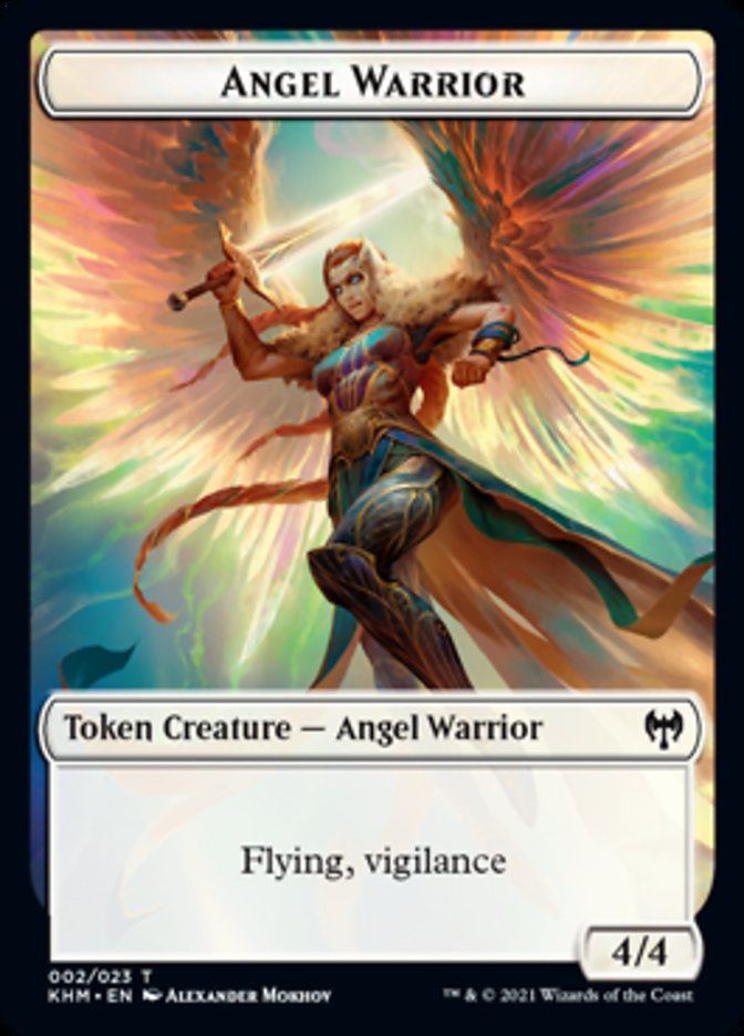 Angel Warrior Token [Kaldheim Tokens] | Card Merchant Takapuna