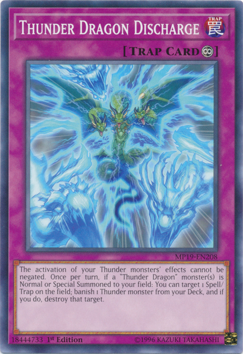 Thunder Dragon Discharge [MP19-EN208] Common | Card Merchant Takapuna