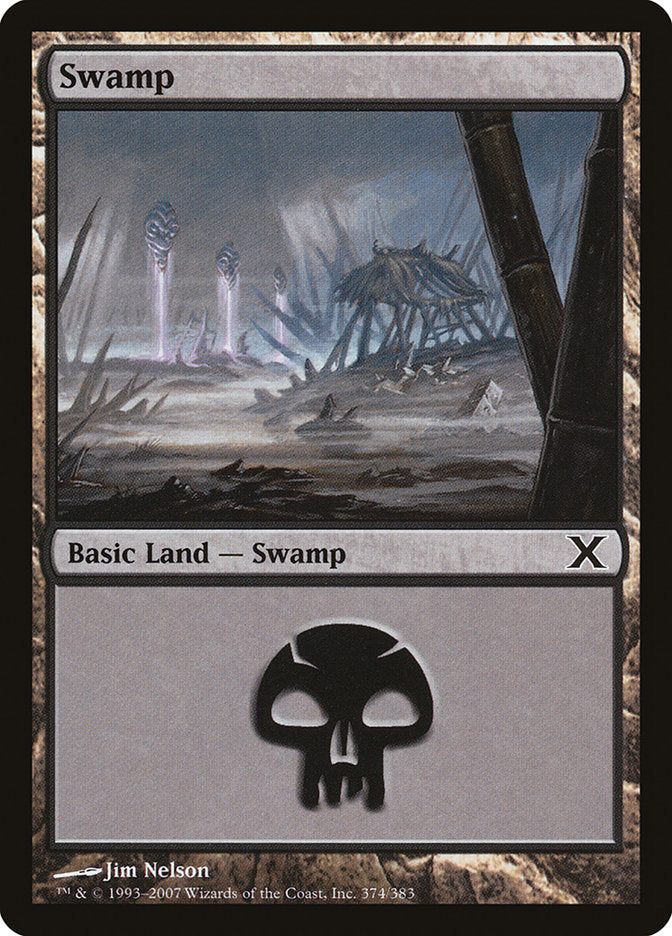 Swamp (374) [Tenth Edition] | Card Merchant Takapuna