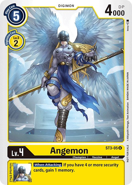 Angemon [ST3-05] (Official Tournament Pack Vol.3) [Starter Deck: Heaven's Yellow Promos] | Card Merchant Takapuna