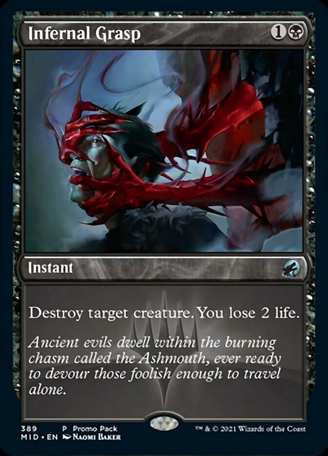 Infernal Grasp (Promo Pack) [Innistrad: Midnight Hunt Promos] | Card Merchant Takapuna