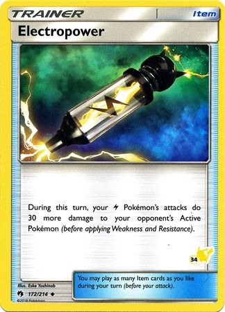 Electropower (172/214) (Pikachu Stamp #34) [Battle Academy 2020] | Card Merchant Takapuna