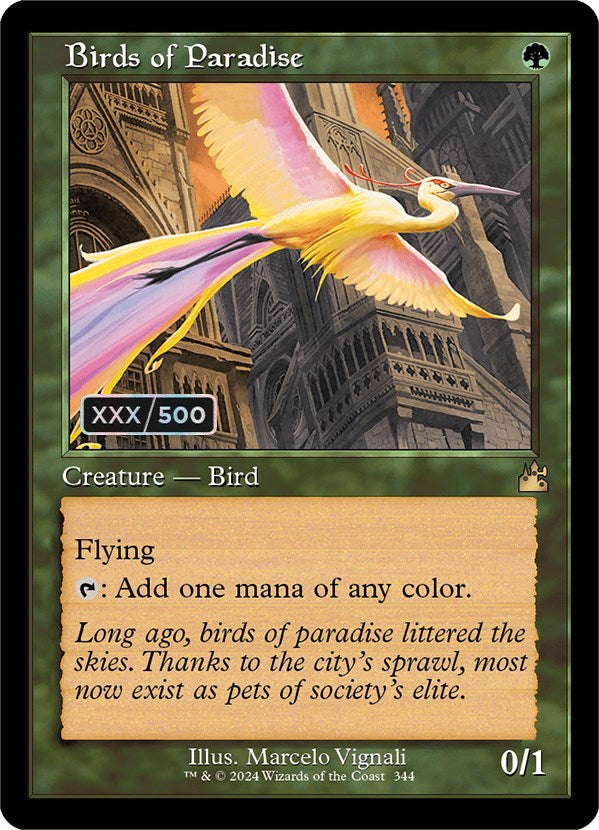 Birds of Paradise (Retro) (Serialized) [Ravnica Remastered] | Card Merchant Takapuna