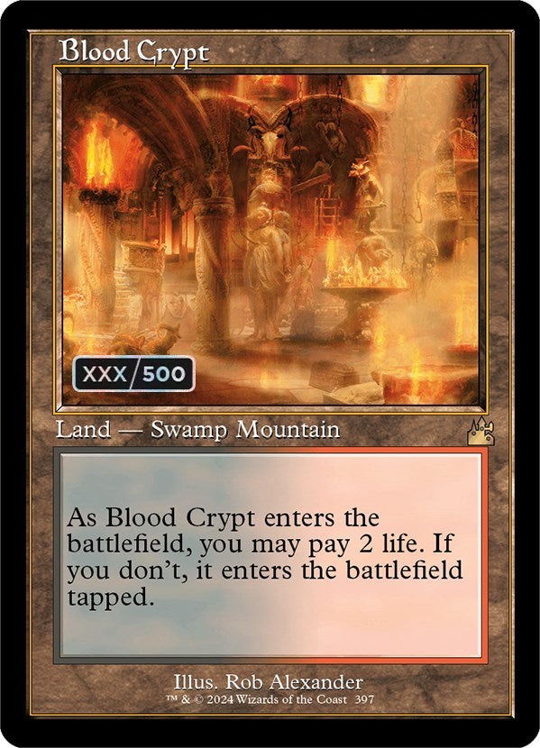 Blood Crypt (Retro) (Serialized) [Ravnica Remastered] | Card Merchant Takapuna