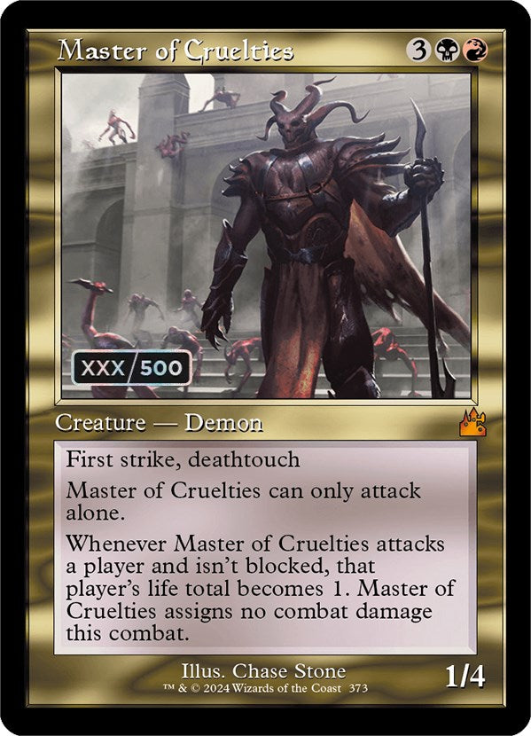 Master of Cruelties (Retro) (Serialized) [Ravnica Remastered] | Card Merchant Takapuna