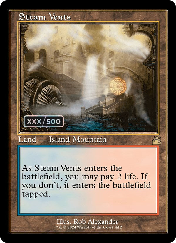 Steam Vents (Retro) (Serialized) [Ravnica Remastered] | Card Merchant Takapuna