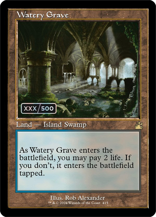 Watery Grave (Retro) (Serialized) [Ravnica Remastered] | Card Merchant Takapuna