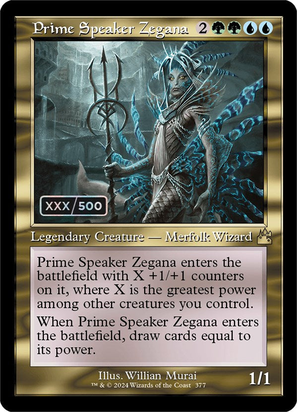 Prime Speaker Zegana (Retro) (Serialized) [Ravnica Remastered] | Card Merchant Takapuna