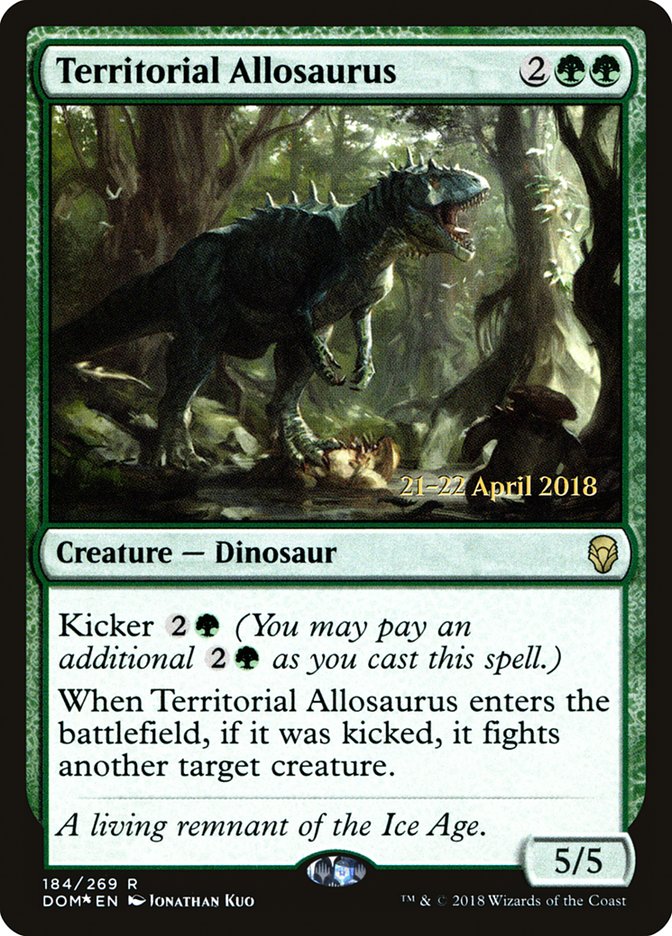 Territorial Allosaurus [Dominaria Prerelease Promos] | Card Merchant Takapuna