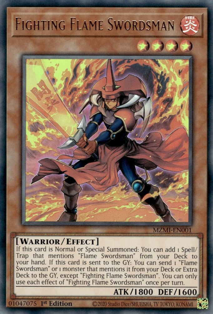 Fighting Flame Swordsman [MZMI-EN001] Ultra Rare | Card Merchant Takapuna