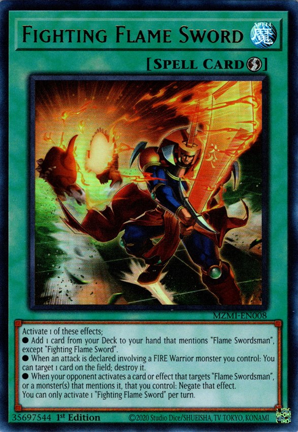 Fighting Flame Sword [MZMI-EN008] Ultra Rare | Card Merchant Takapuna