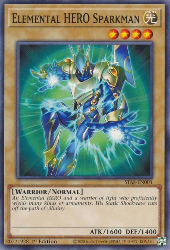 Elemental HERO Sparkman [STAS-EN001] Common | Card Merchant Takapuna