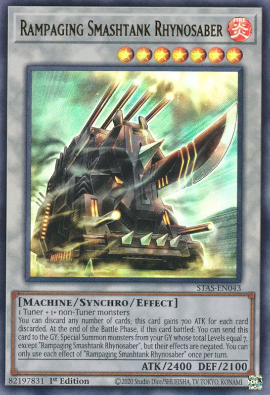 Rampaging Smashtank Rhynosaber [STAS-EN043] Ultra Rare | Card Merchant Takapuna