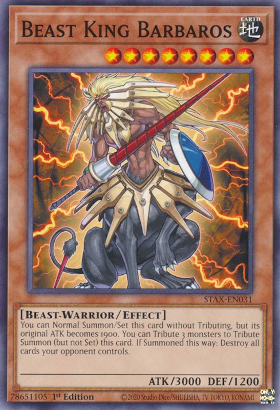 Beast King Barbaros [STAX-EN031] Common | Card Merchant Takapuna