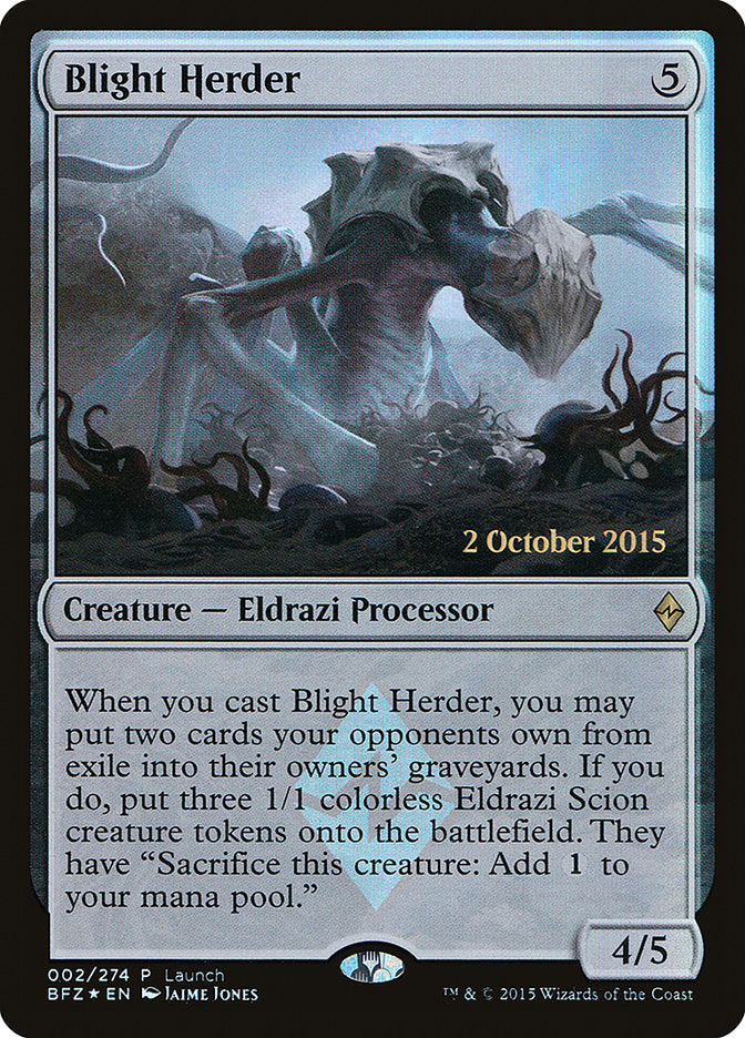 Blight Herder (Launch) [Battle for Zendikar Promos] | Card Merchant Takapuna