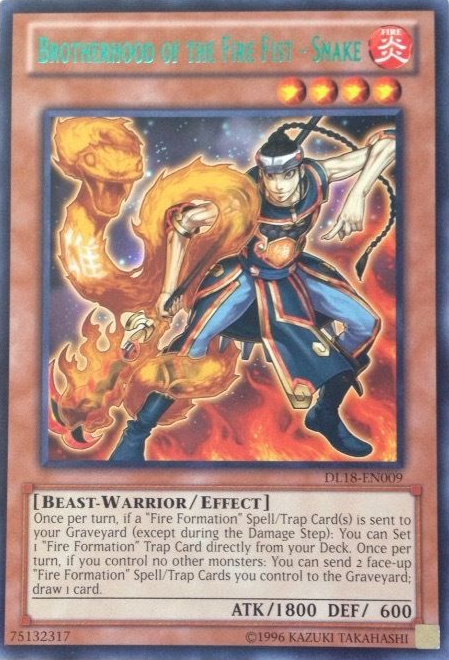 Brotherhood of the Fire Fist - Snake (Green) [DL18-EN009] Rare | Card Merchant Takapuna