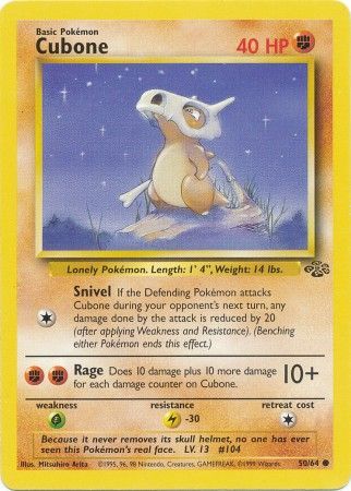 Cubone (50/64) [Jungle Unlimited] | Card Merchant Takapuna