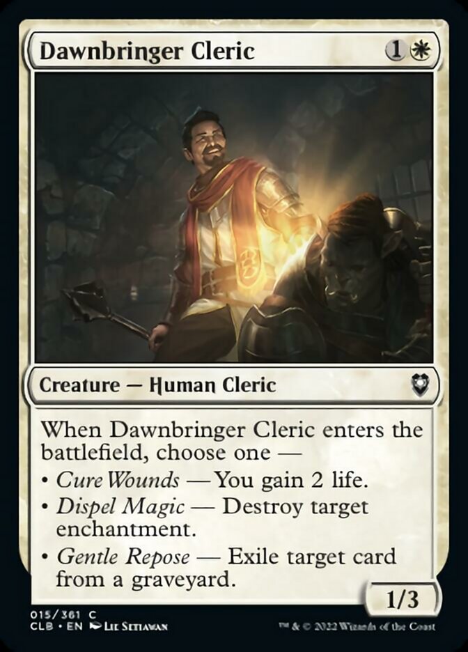 Dawnbringer Cleric [Commander Legends: Battle for Baldur's Gate] | Card Merchant Takapuna