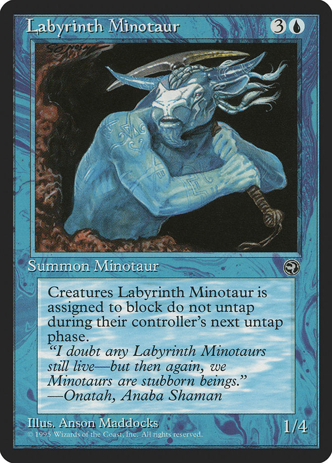 Labyrinth Minotaur (Onatah Flavor Text) [Homelands] | Card Merchant Takapuna