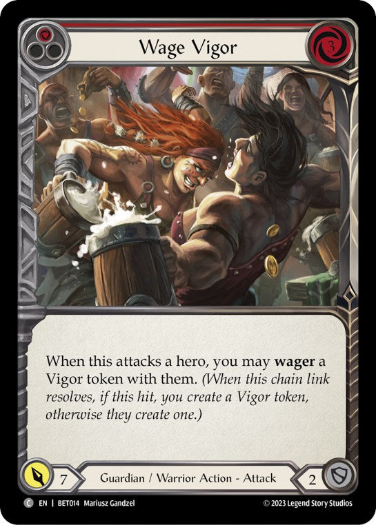 Wage Vigor (Red) [BET014] (Heavy Hitters Betsy Blitz Deck) | Card Merchant Takapuna