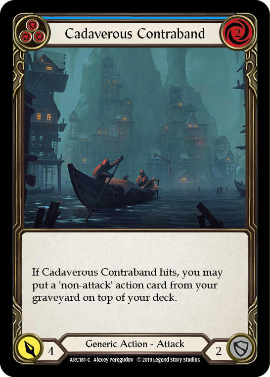 Cadaverous Contraband (Blue) [ARC181-C] (Arcane Rising)  1st Edition Rainbow Foil | Card Merchant Takapuna