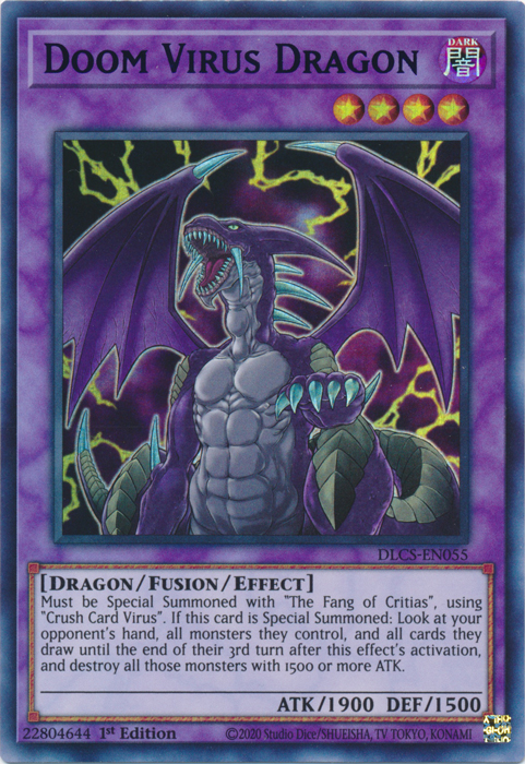 Doom Virus Dragon (Purple) [DLCS-EN055] Ultra Rare | Card Merchant Takapuna