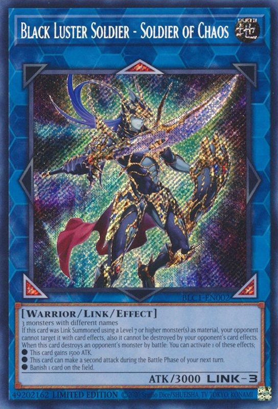 Black Luster Soldier - Soldier of Chaos [BLC1-EN002] Secret Rare | Card Merchant Takapuna