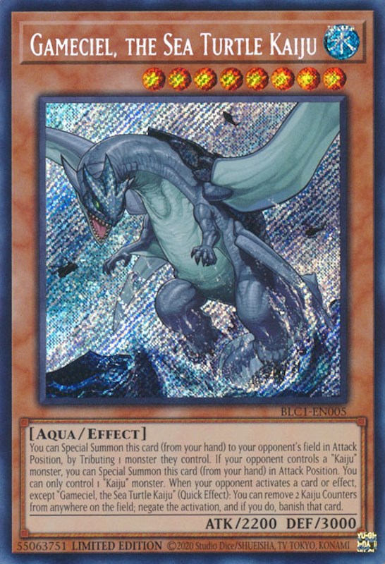 Gameciel, the Sea Turtle Kaiju [BLC1-EN005] Secret Rare | Card Merchant Takapuna