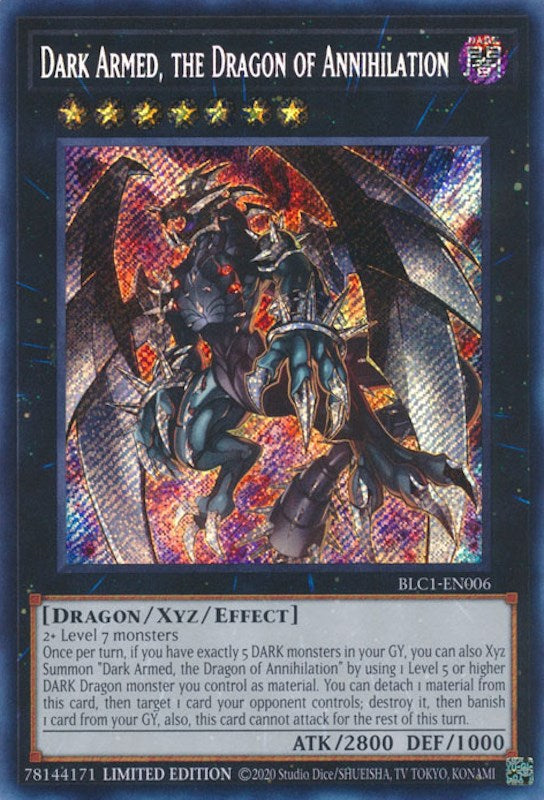 Dark Armed, the Dragon of Annihilation [BLC1-EN006] Secret Rare | Card Merchant Takapuna