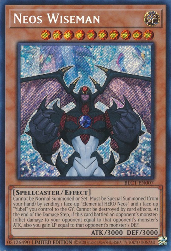 Neos Wiseman [BLC1-EN007] Secret Rare | Card Merchant Takapuna