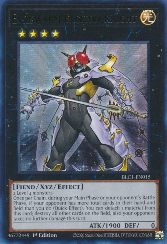 Evilswarm Exciton Knight [BLC1-EN015] Ultra Rare | Card Merchant Takapuna