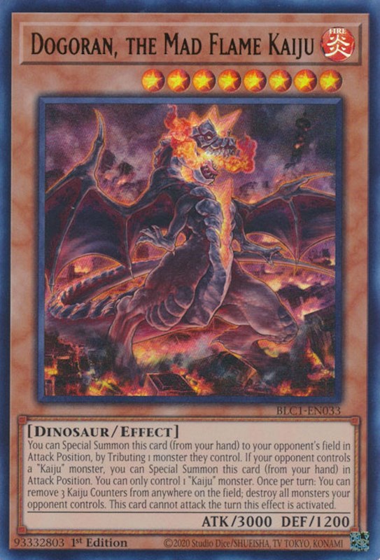 Dogoran, the Mad Flame Kaiju [BLC1-EN033] Ultra Rare | Card Merchant Takapuna