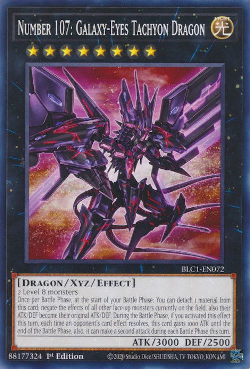 Number 107: Galaxy-Eyes Tachyon Dragon [BLC1-EN072] Common | Card Merchant Takapuna