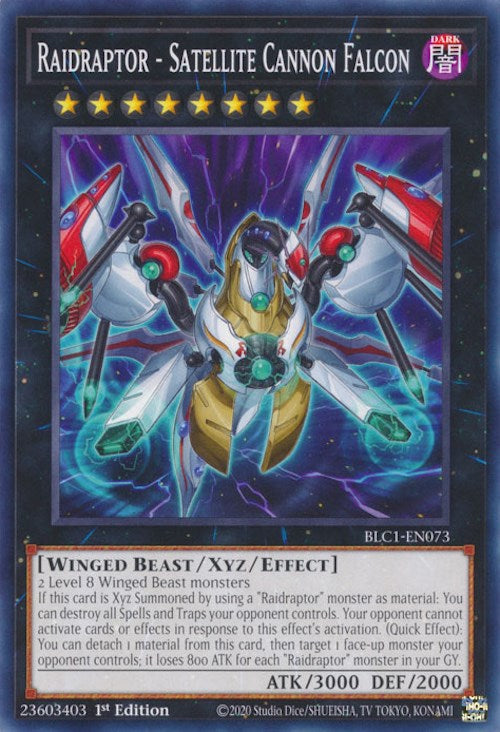 Raidraptor - Satellite Cannon Falcon [BLC1-EN073] Common | Card Merchant Takapuna