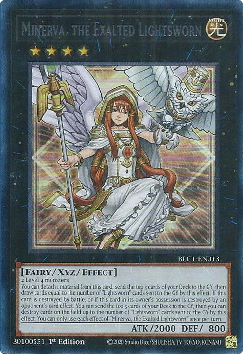 Minerva, the Exalted Lightsworn (Silver) [BLC1-EN013] Ultra Rare | Card Merchant Takapuna