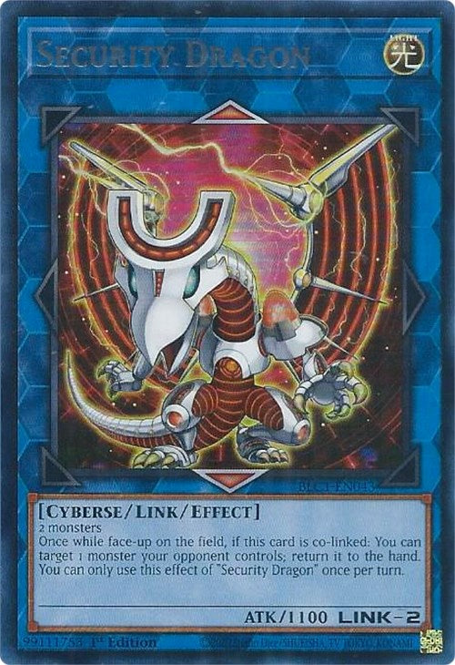 Security Dragon (Silver) [BLC1-EN043] Ultra Rare | Card Merchant Takapuna