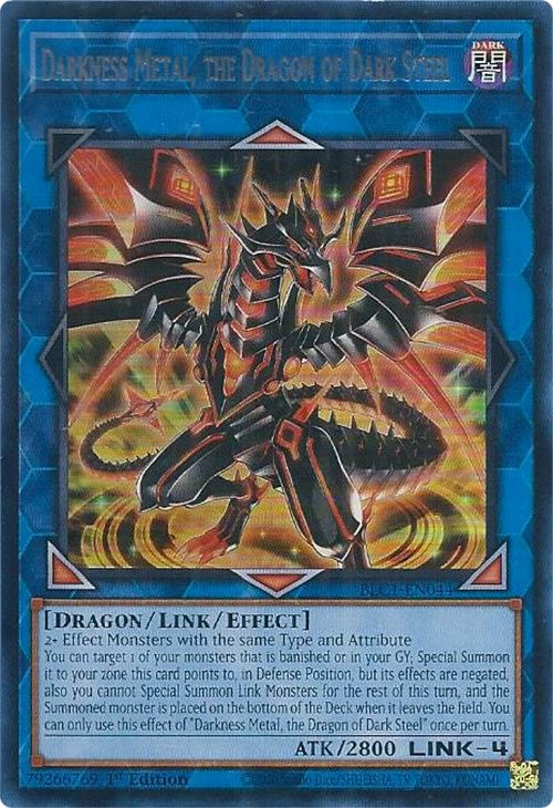 Darkness Metal, the Dragon of Dark Steel (Silver) [BLC1-EN044] Ultra Rare | Card Merchant Takapuna