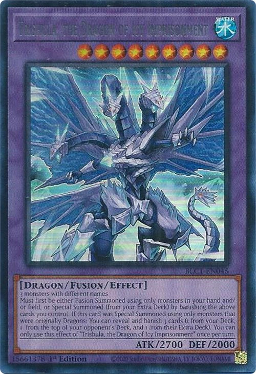 Trishula, the Dragon of Icy Imprisonment (Silver) [BLC1-EN045] Ultra Rare | Card Merchant Takapuna