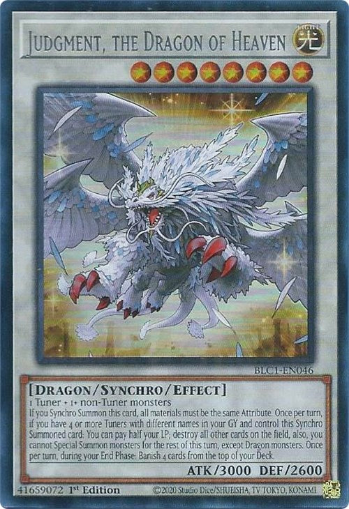 Judgment, the Dragon of Heaven (Silver) [BLC1-EN046] Ultra Rare | Card Merchant Takapuna