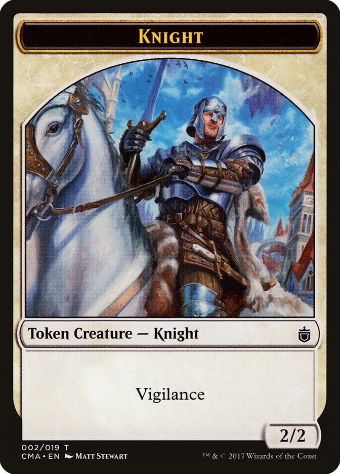 Knight Token [Commander Anthology Tokens] | Card Merchant Takapuna