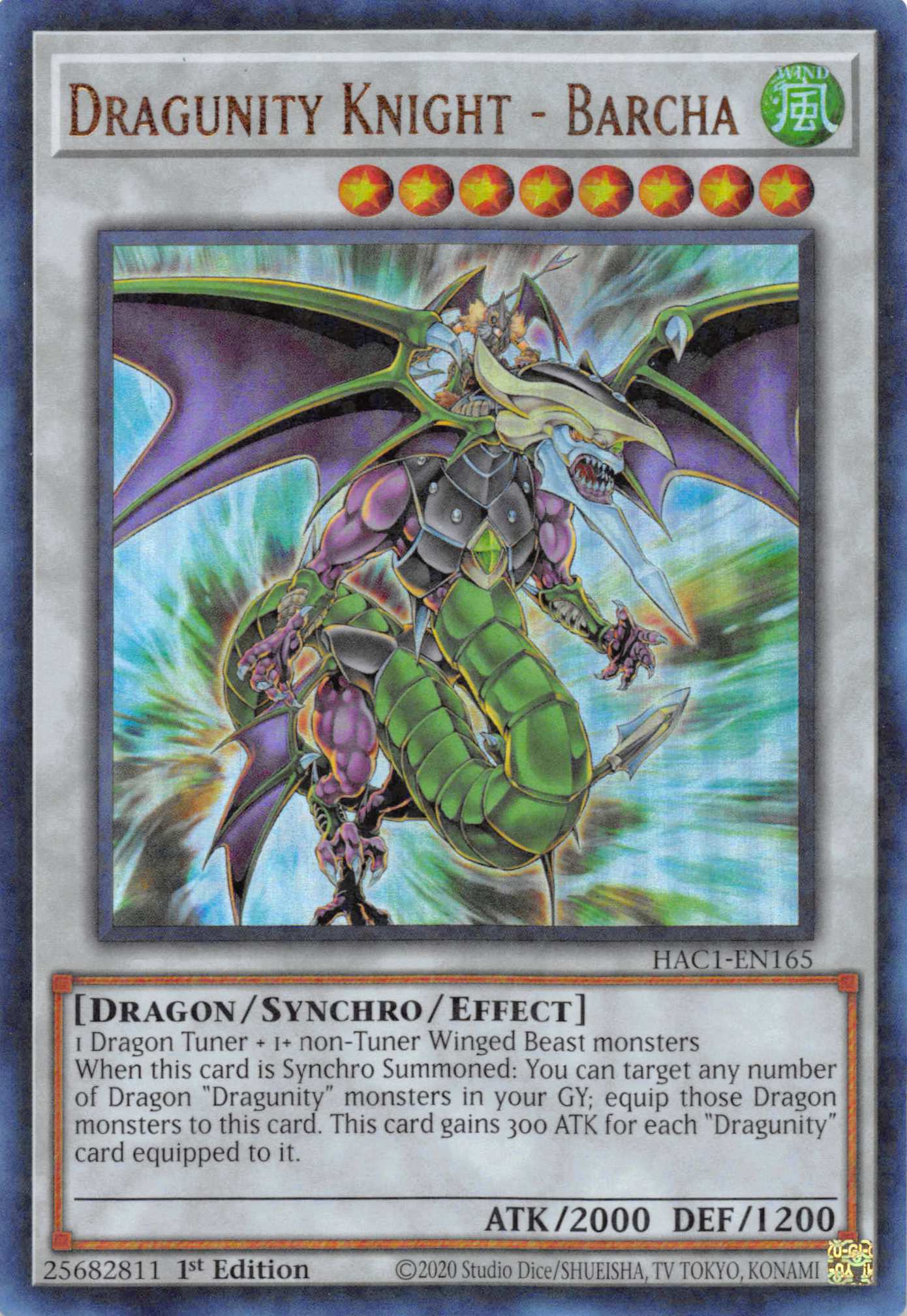 Dragunity Knight - Barcha (Duel Terminal) [HAC1-EN165] Parallel Rare | Card Merchant Takapuna