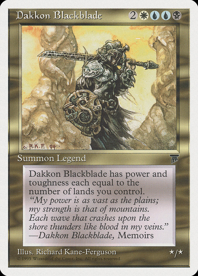 Dakkon Blackblade [Chronicles] | Card Merchant Takapuna