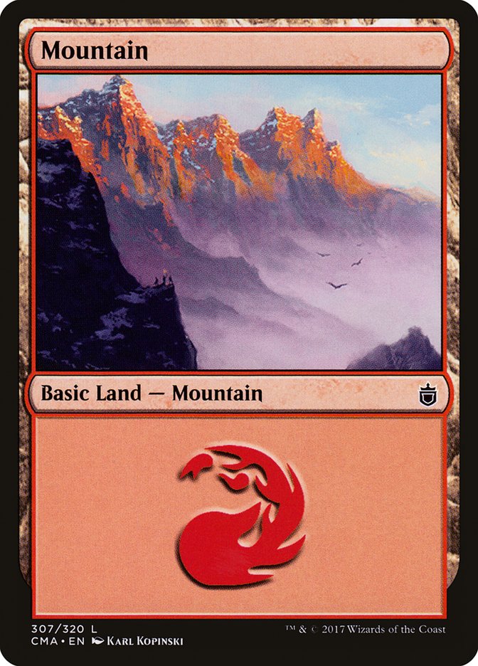 Mountain (307) [Commander Anthology] | Card Merchant Takapuna