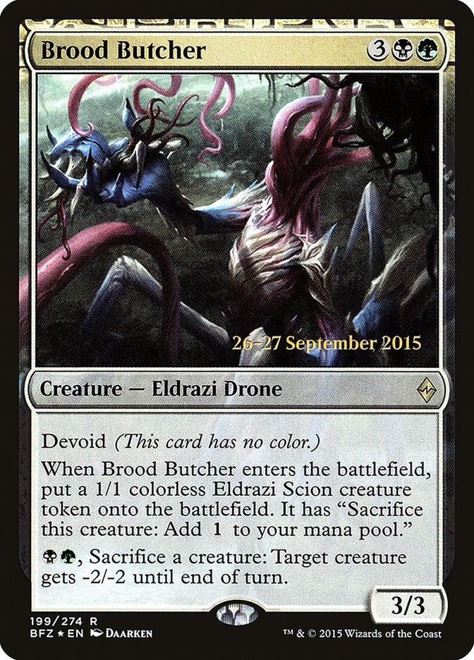 Brood Butcher [Battle for Zendikar Prerelease Promos] | Card Merchant Takapuna