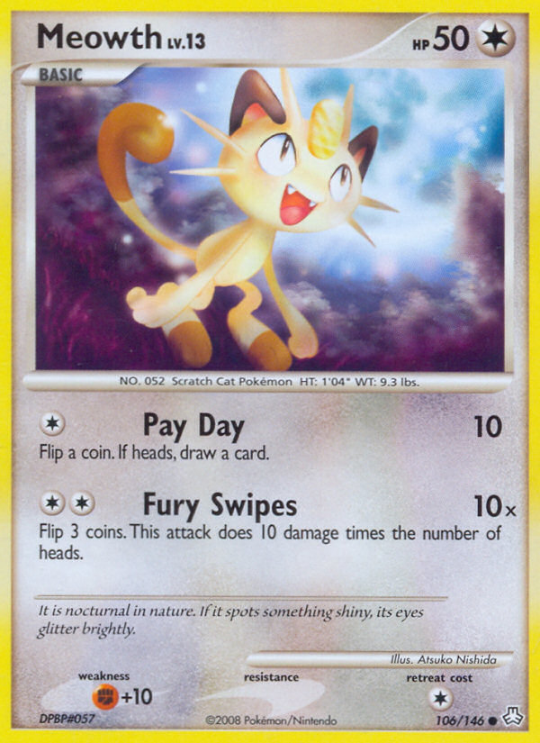 Meowth (106/146) [Diamond & Pearl: Legends Awakened] | Card Merchant Takapuna