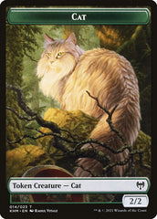 Human Warrior // Cat Double-Sided Token [Kaldheim Tokens] | Card Merchant Takapuna