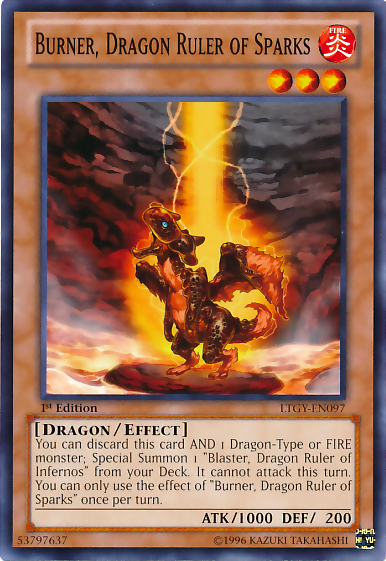 Burner, Dragon Ruler of Sparks [LTGY-EN097] Common | Card Merchant Takapuna